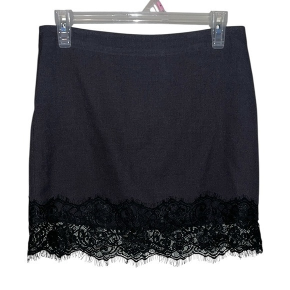 Forever 21 Black Lace Trim Mini Skirt, Size Small